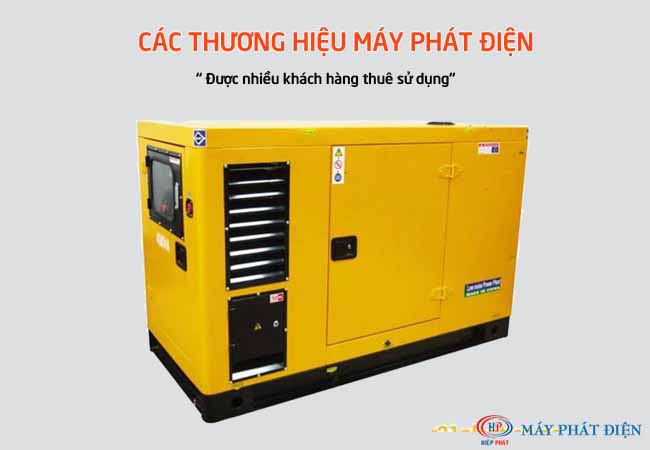 Các thương hiệu máy phát điện được khách hàng thuê nhiều