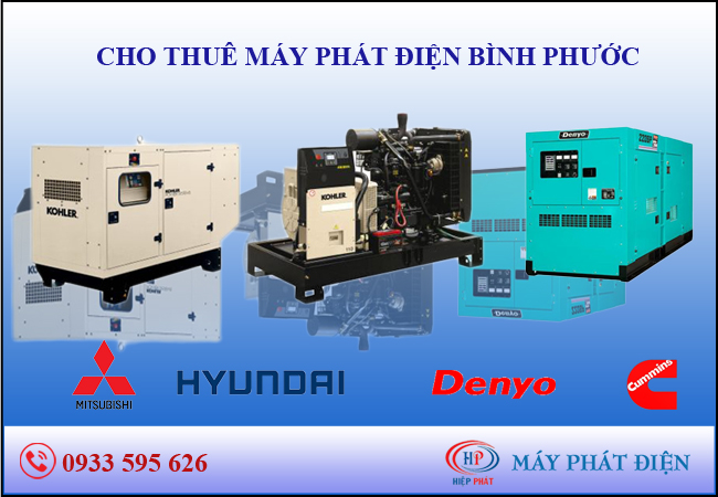 Cho thuê máy phát điện tỉnh Bình Phước