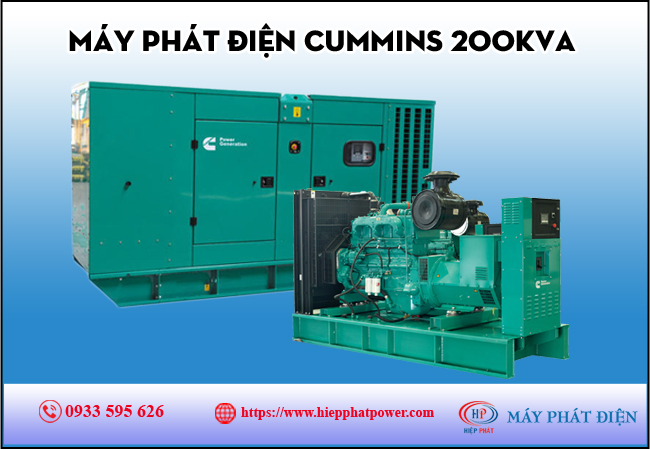 Máy phát điện cummins 200kva