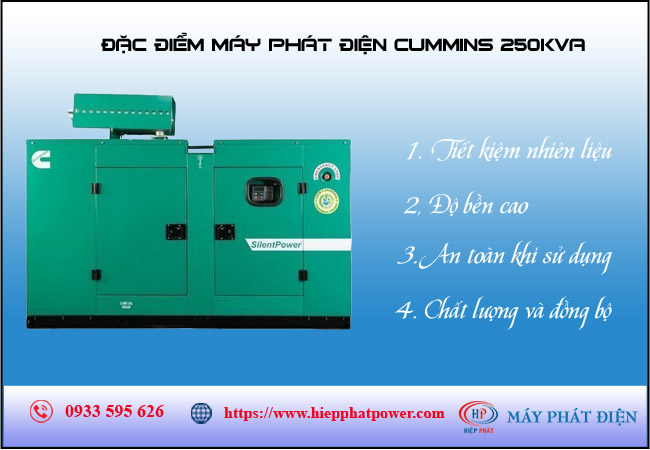 Máy phát điện cummins 250kva