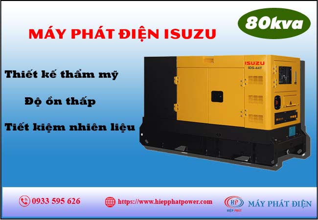 Máy phát điện isuzu 80kva