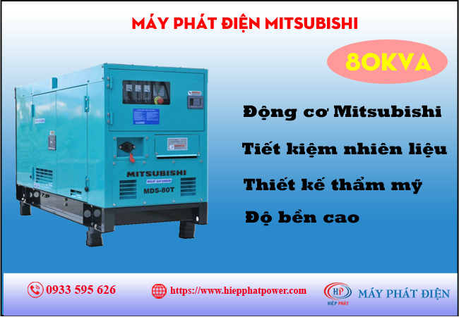 Máy phát điện Mitsubishi 80kva