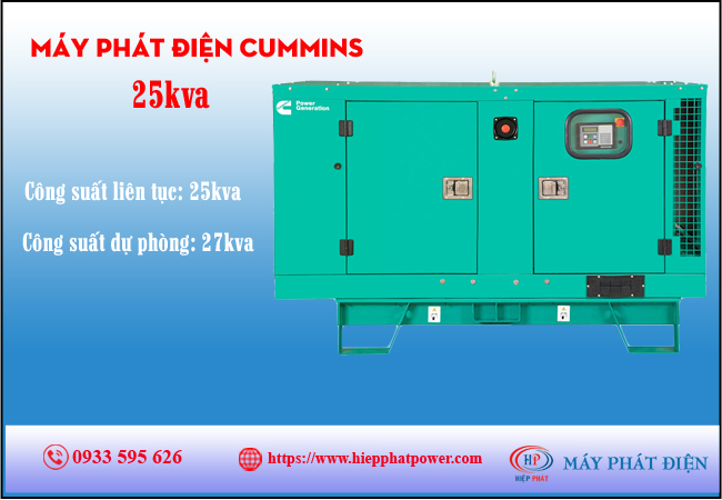 Máy phát điện Cummins 25kva