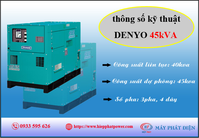 Máy phát điện Denyo 45kva