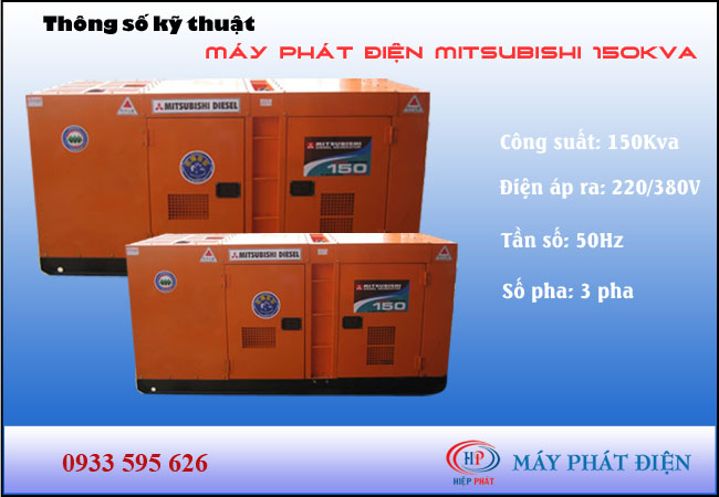 Máy phát điện Mitsubishi 150kva