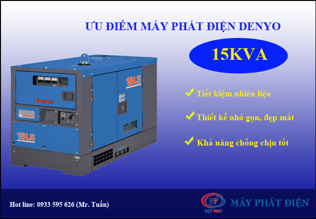 Máy phát điện Denyo 15kva
