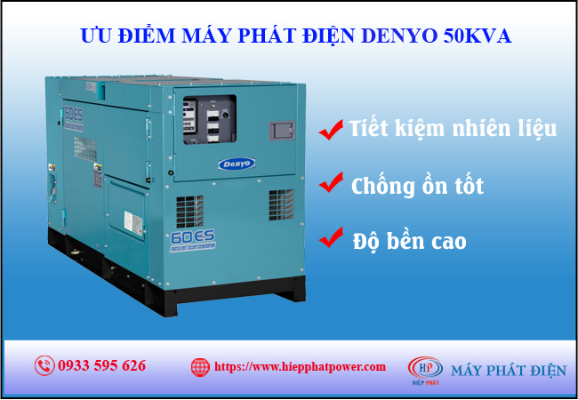 Máy phát điện Denyo 50kva