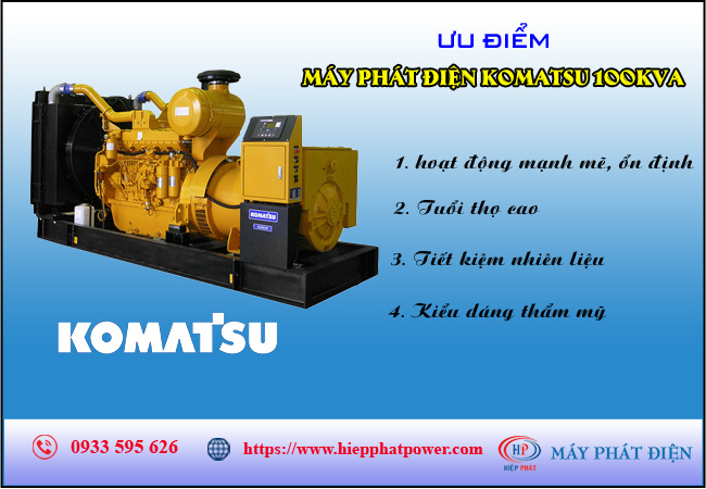 Máy phát điện Komatsu 100kva
