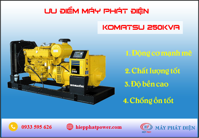Máy phát điện Komatsu 250kva